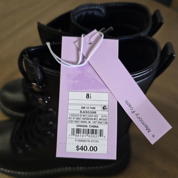 Women's Logan Lug Combat Boots with Memory Foam Insole - Wild Fable 8 1/2 - Picture 3 of 7